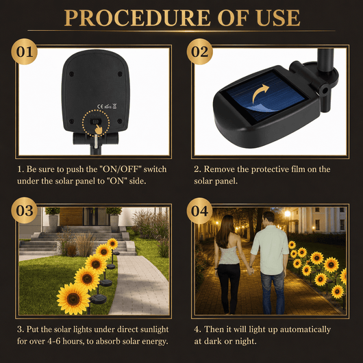 1pc Solar Sunflower Lights 3 Heads 1 Head Garden Stake Outdoor Decorative Waterproof LED Landscape Lights for Patio Garden Yard - EmergingEra™