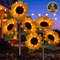 1pc Solar Sunflower Lights 3 Heads 1 Head Garden Stake Outdoor Decorative Waterproof LED Landscape Lights for Patio Garden Yard