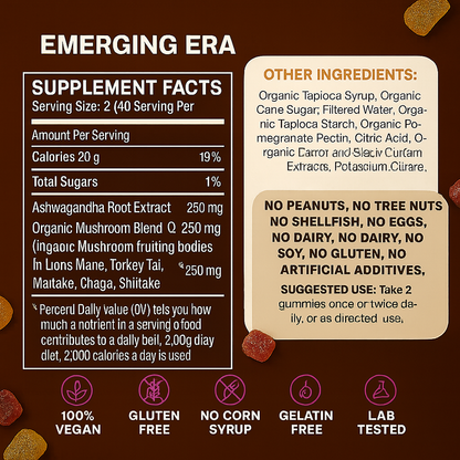 EMERGINGERA™ Mushroom Ashwagandha Gummies